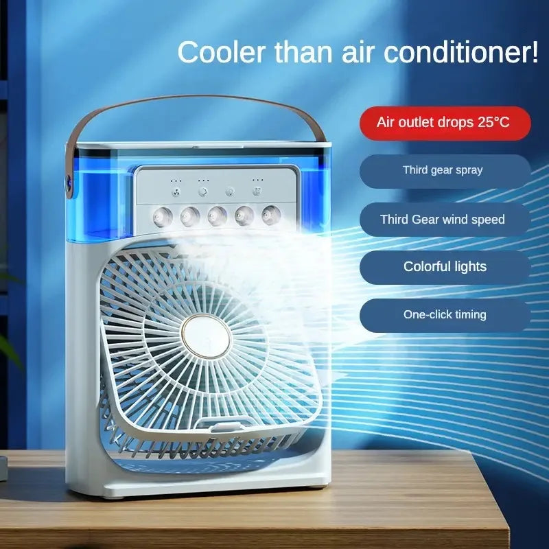 Portable Air Cooler Fan Humidifier With Led Usb Led Water Reservoir