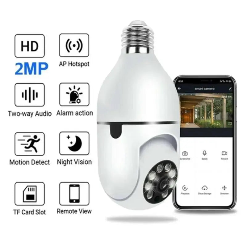 WiFi IP Wireless 360 Security Camera with Plug Nozzle Yoosee Ptz Full HD Night Vision-bivolt