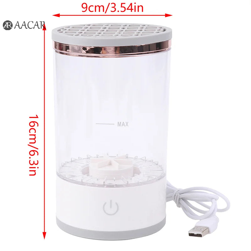 Portable Automatic Electric Makeup Brush Cleaner Rechargeable Lazy Cleaning Brush Cleaner Washer Spinner Quick Dry Cleaning Tool