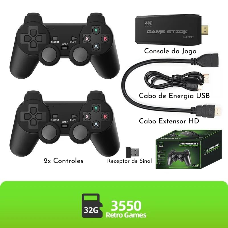 Vídeo Game Retrô SMART CONSOLE Portátil 2.4G Wireless Console Game Stick 4k 10000 Jogos - LANÇAMENTO 2024