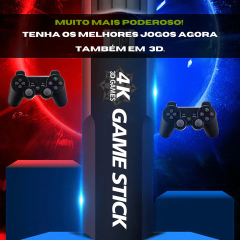 Vídeo Game Retrô SMART CONSOLE Portátil 2.4G Wireless Console Game Stick 4k 10000 Jogos - LANÇAMENTO 2024